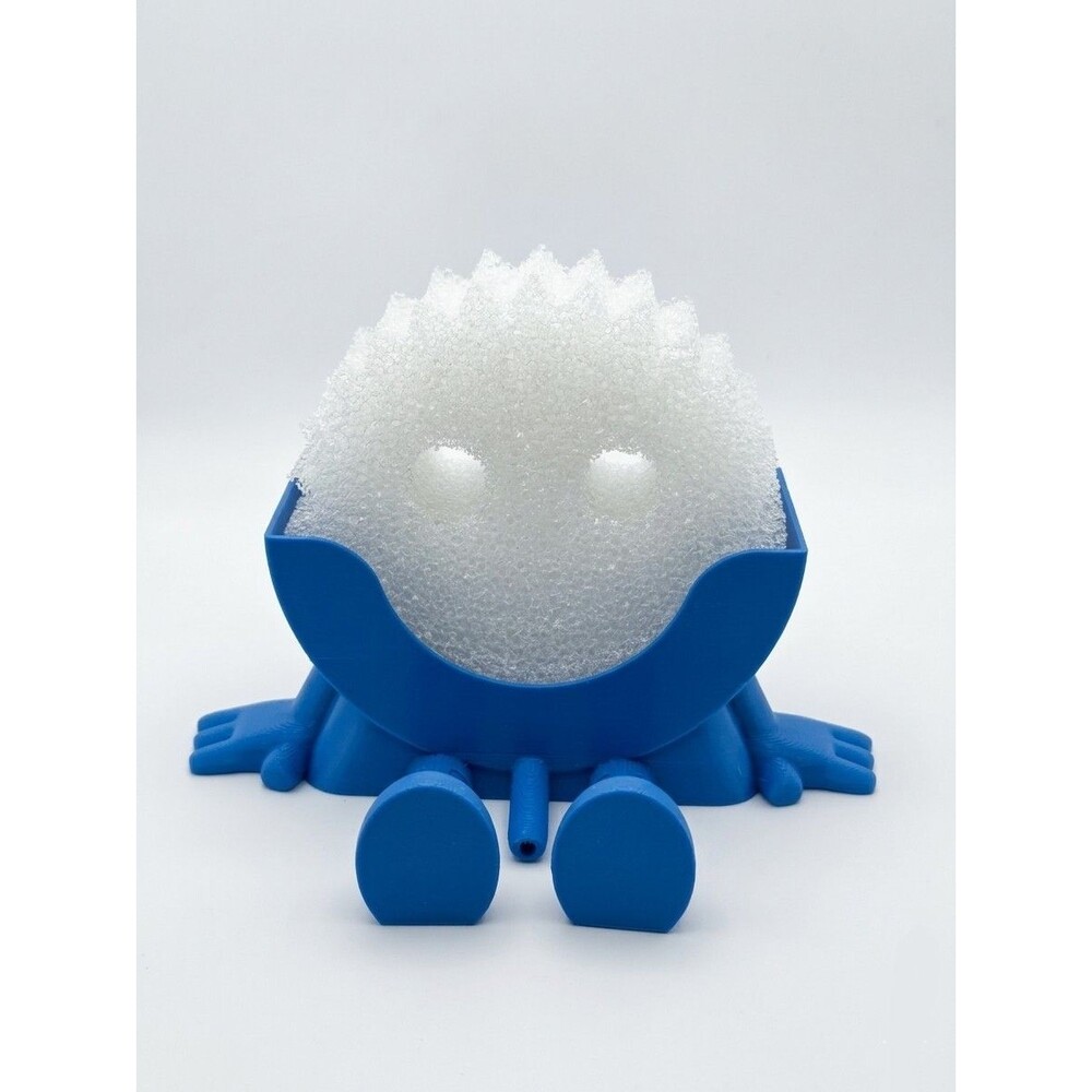 Funny Sitting Sponge Holder for Scrub Daddy 3D Printed Sink Caddy Organizer